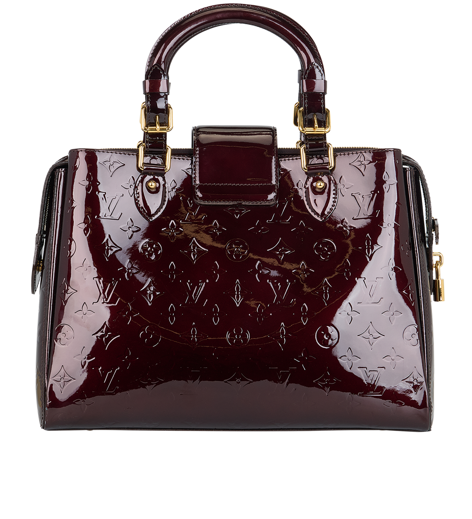 Melrose, &pound;750, Handbags, Burgundy, Patent Leather, Back view